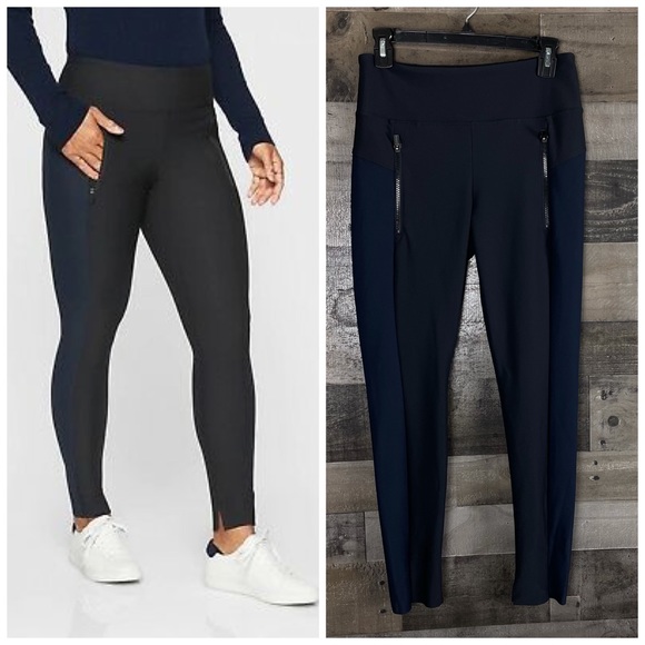 Athleta NEW Stellar Tight Pants black/blue Small - Picture 10 of 10